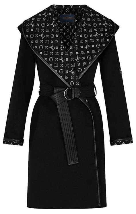 louis vuitton hooded wrap coat